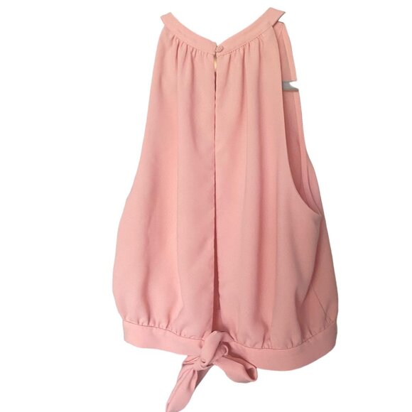 ARITZIA Wilfred Light Peach Patrice Halter Open Back Top Size M - Picture 3 of 6